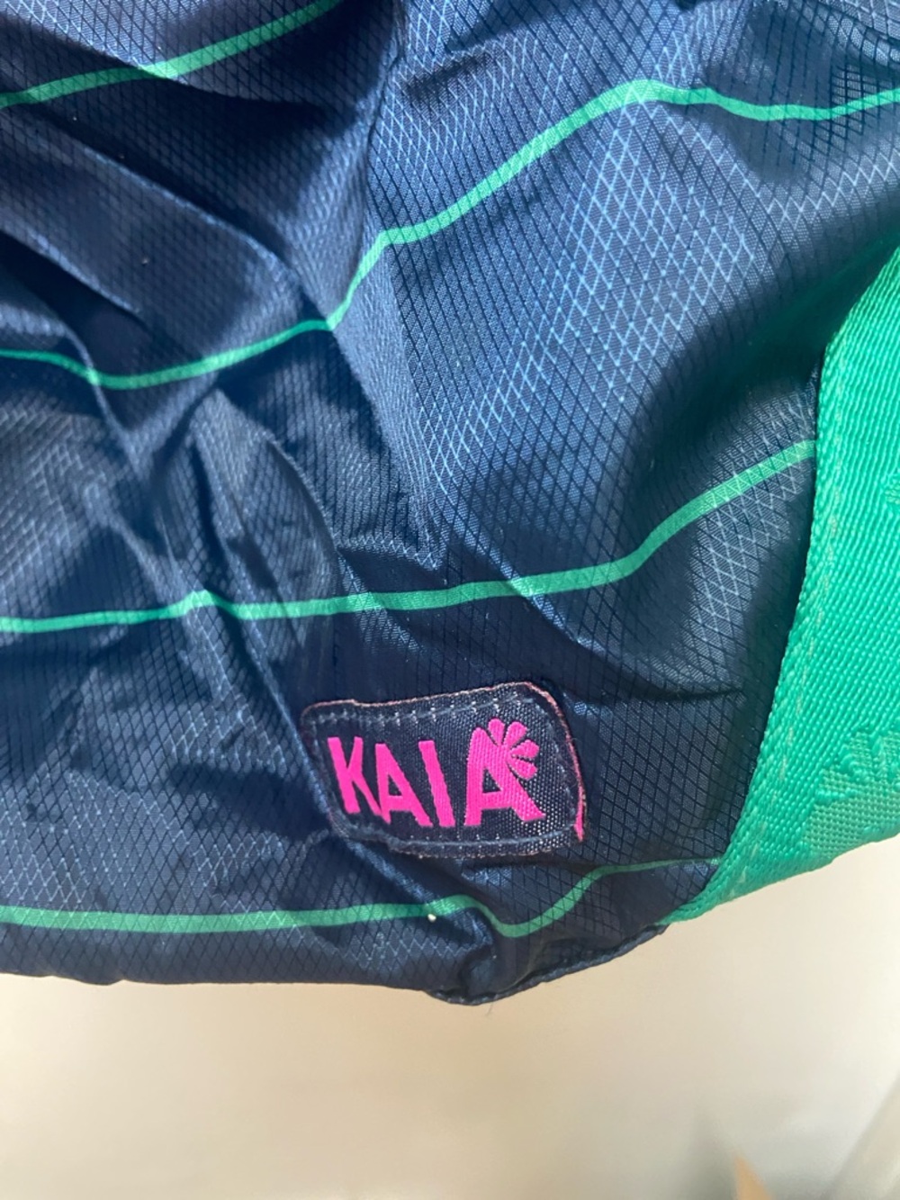 Kaia Navy and Teal Travel Shoulder Bag with Accent Zip - Picture 2 of 4